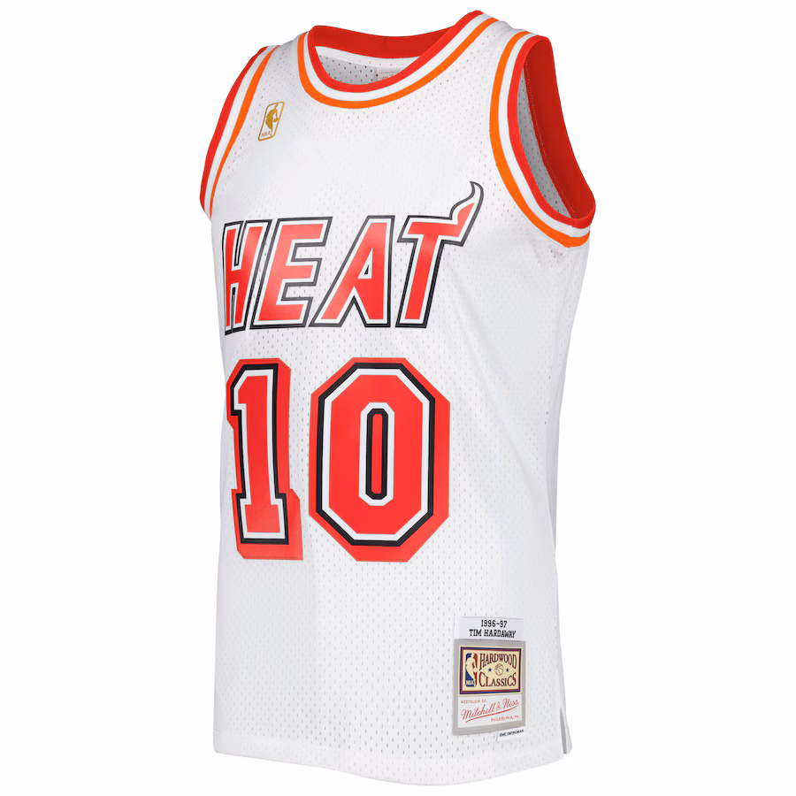 Tim Hardaway, Maillot Swingman des Hardwood Classics des Miami Heat de Mitchell & Ness - Blanc