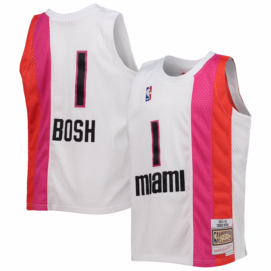 Maillot Chris Bosh Miami Heat Mitchell & Ness junior 2011/12 Hardwood Classics Swingman