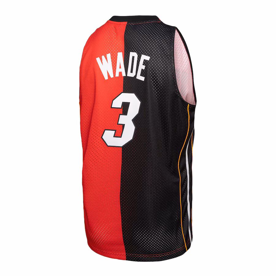 Maillot Dwyane Wade Miami Heat Mitchell & Ness Big & Tall Hardwood Classics 2005/06 Split Swingman