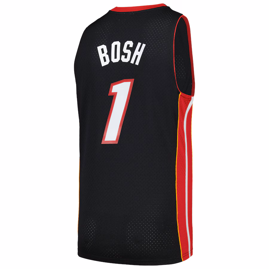 Camiseta Chris Bosh Miami Heat 2012/13 Hardwood Classics Negra Swingman