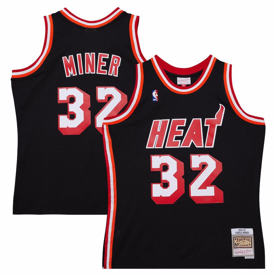 Maglia Harold Miner Miami Heat Mitchell & Ness 1992/93 Hardwood Classics Swingman