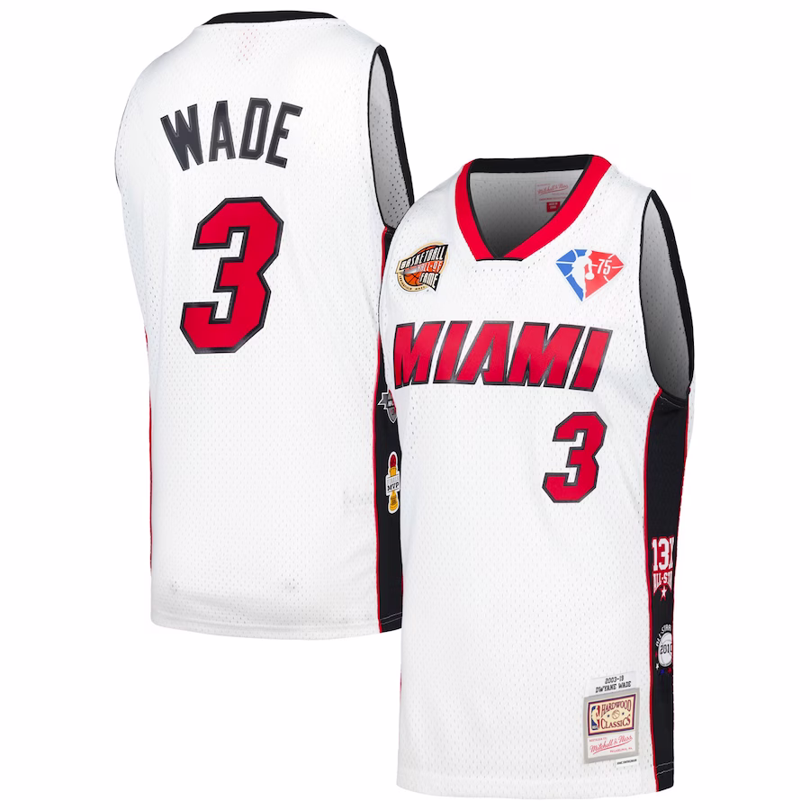 Maglia Dwyane Wade Miami Heat Mitchell & Ness unisex Hall of Fame Classe 2023 Retro Swingman
