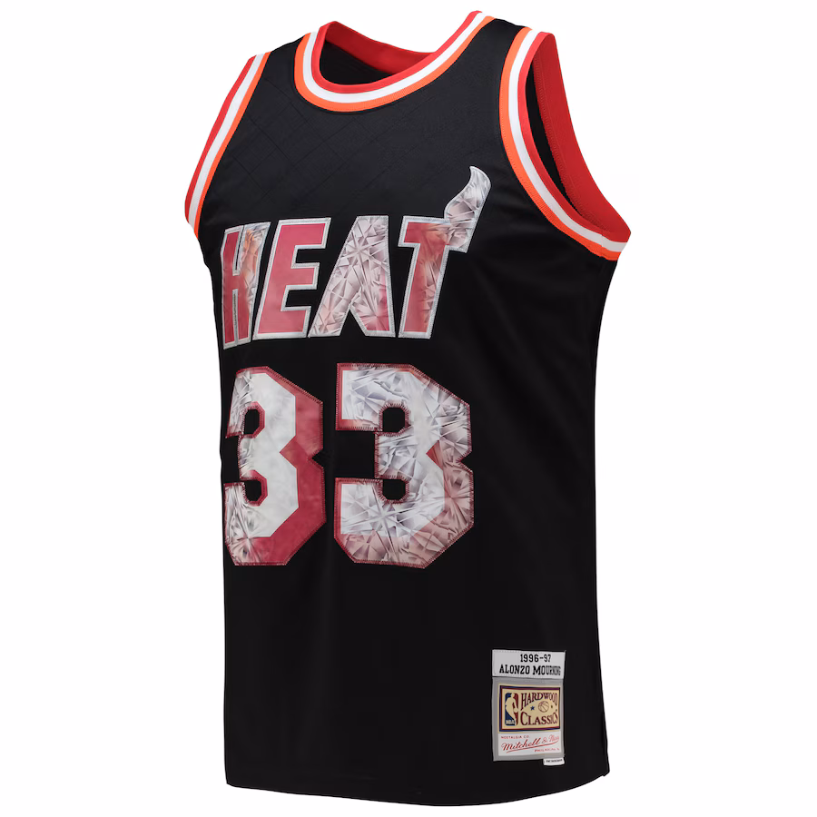 Alonzo Mourning Miami Heat Mitchell & Ness 1996/97 Hardwood Classics NBA 75. Jubiläum Diamond Swingman Trikot