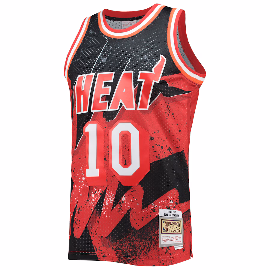 Tim Hardaway Miami Heat Mitchell & Ness 1996/97 Hardwood Classics Hyper Hoops Swingman Trikot