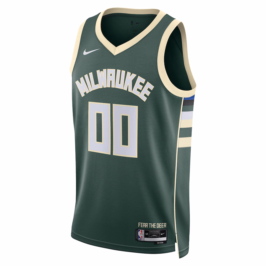 Milwaukee Bucks Unisex Swingman maßgeschneidertes Trikot - Icon-Edition - Jägergrün