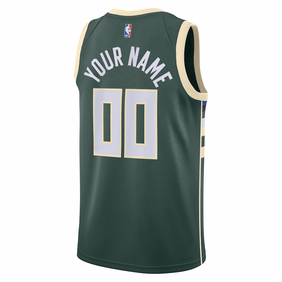 Milwaukee Bucks Unisex Swingman maßgeschneidertes Trikot - Icon-Edition - Jägergrün