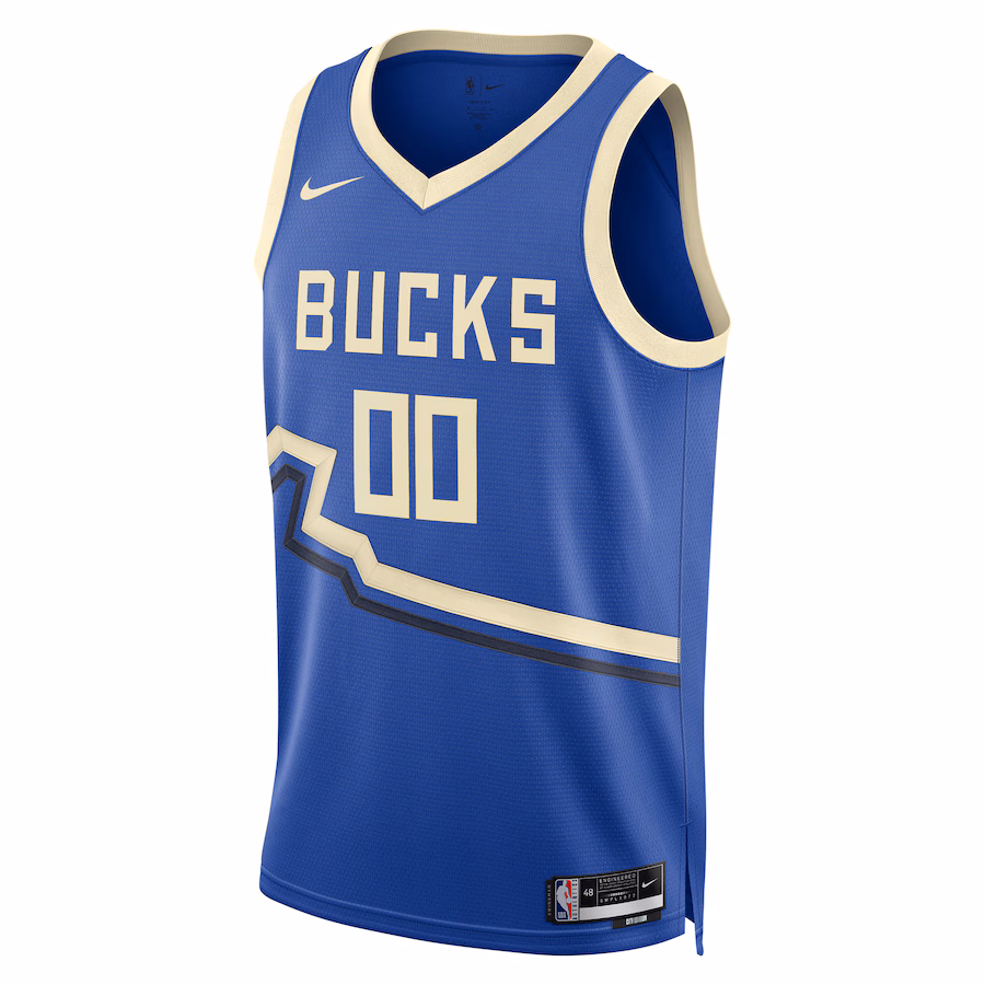 Milwaukee Bucks Unisex maßgeschneidertes Swingman-Trikot für 2024/25 - City-Edition - Königsblau