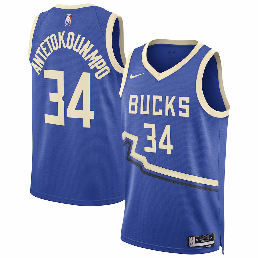 Giannis Antetokounmpo Bucks City Edition Trikot 2024-25 - Unisex