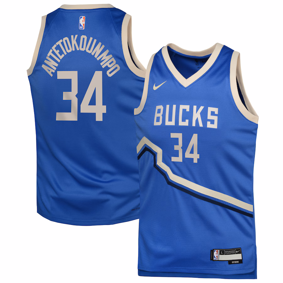 Milwaukee Bucks Giannis Antetokounmpo Youth 2024/25 City Edition Trikot
