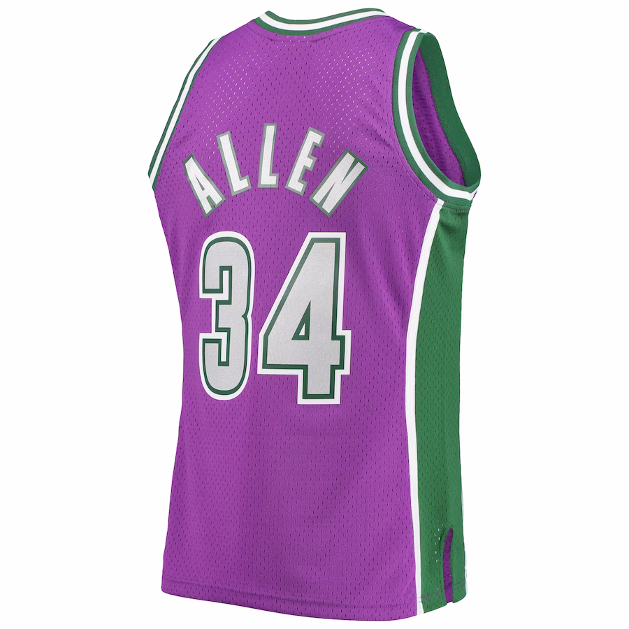Ray Allen, Milwaukee Bucks Mitchell & Ness 2001/02 Hardwood Classics Swingman-Trikot - Lila