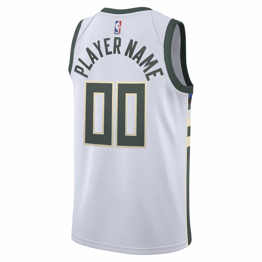 Milwaukee Bucks Camiseta personalizada Swingman 2020/21 - Edición Asociación - Blanco