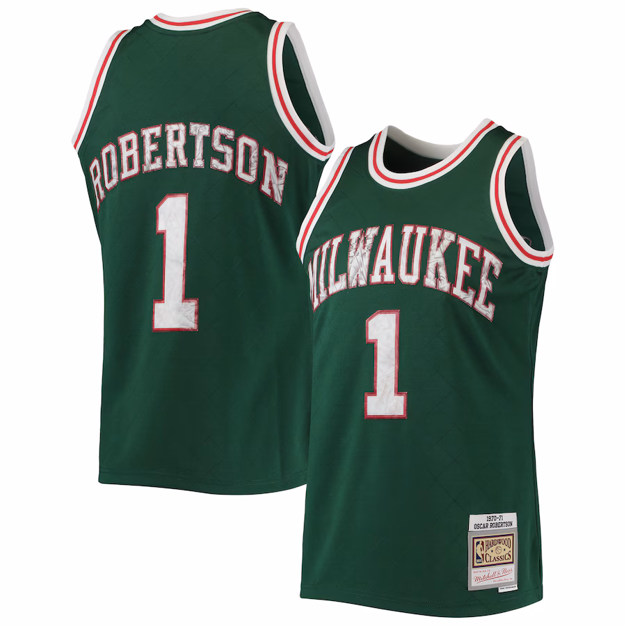 Camiseta Diamond 75º aniversario NBA Hardwood Classics Mitchell & Ness Milwaukee Bucks Oscar Robertson 1996/97