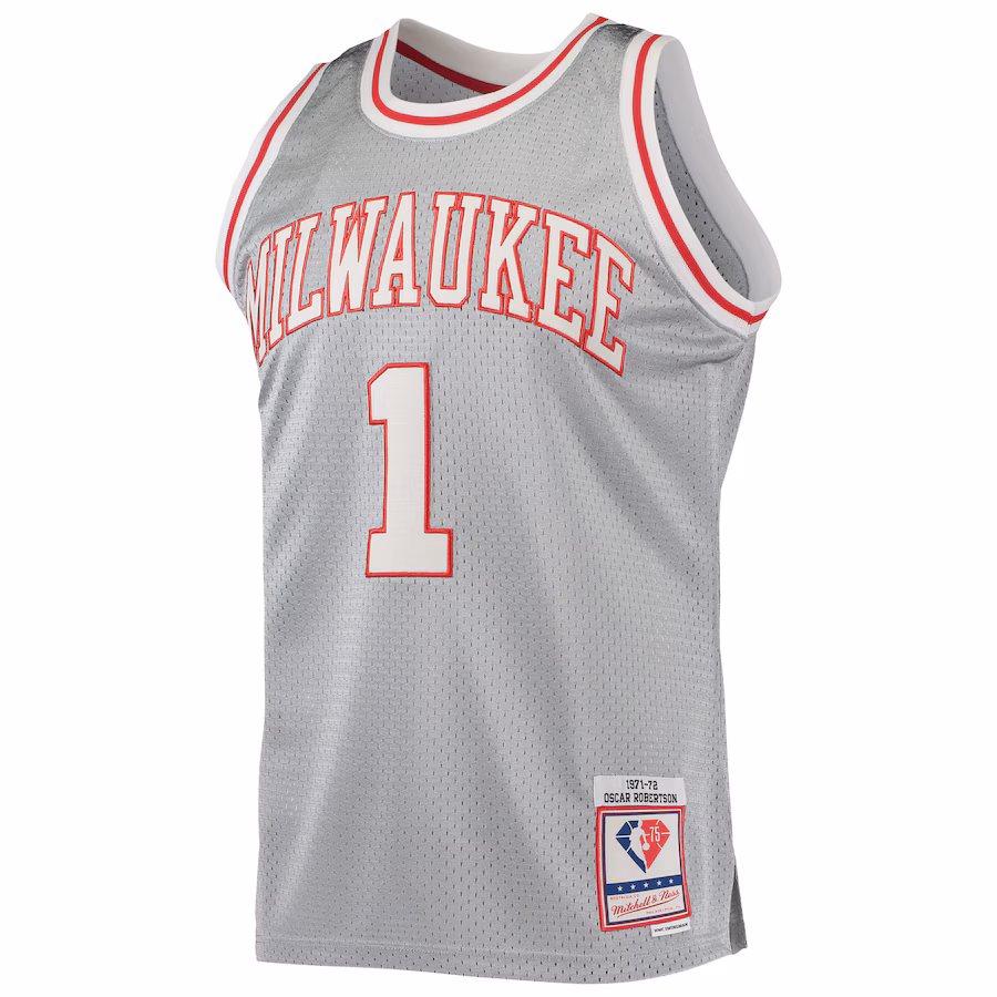 Milwaukee Bucks Oscar Robertson 1971/72 Mitchell & Ness 75th Anniversary Hardwood Classics Swingman Trikot