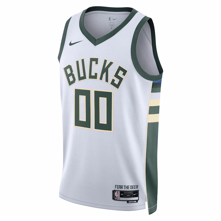 Milwaukee Bucks Unisex Swingman Personalisertes Trikot - Association-Edition - Weiß