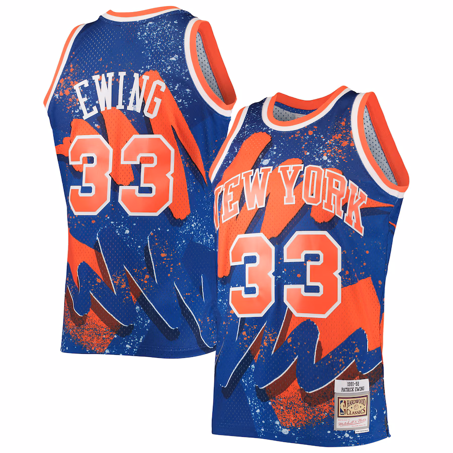 Patrick Ewing New York Knicks Mitchell & Ness Hardwood Classics 1991/92 Hyper Hoops Swingman Jersey
