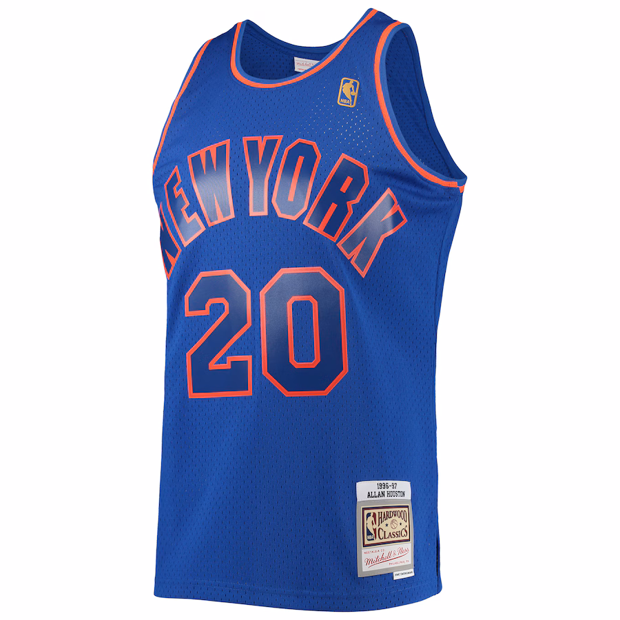 Allan Houston, camiseta Swingman vintage oscura 1996/1997 de Mitchell & Ness de los New York Knicks - Azul