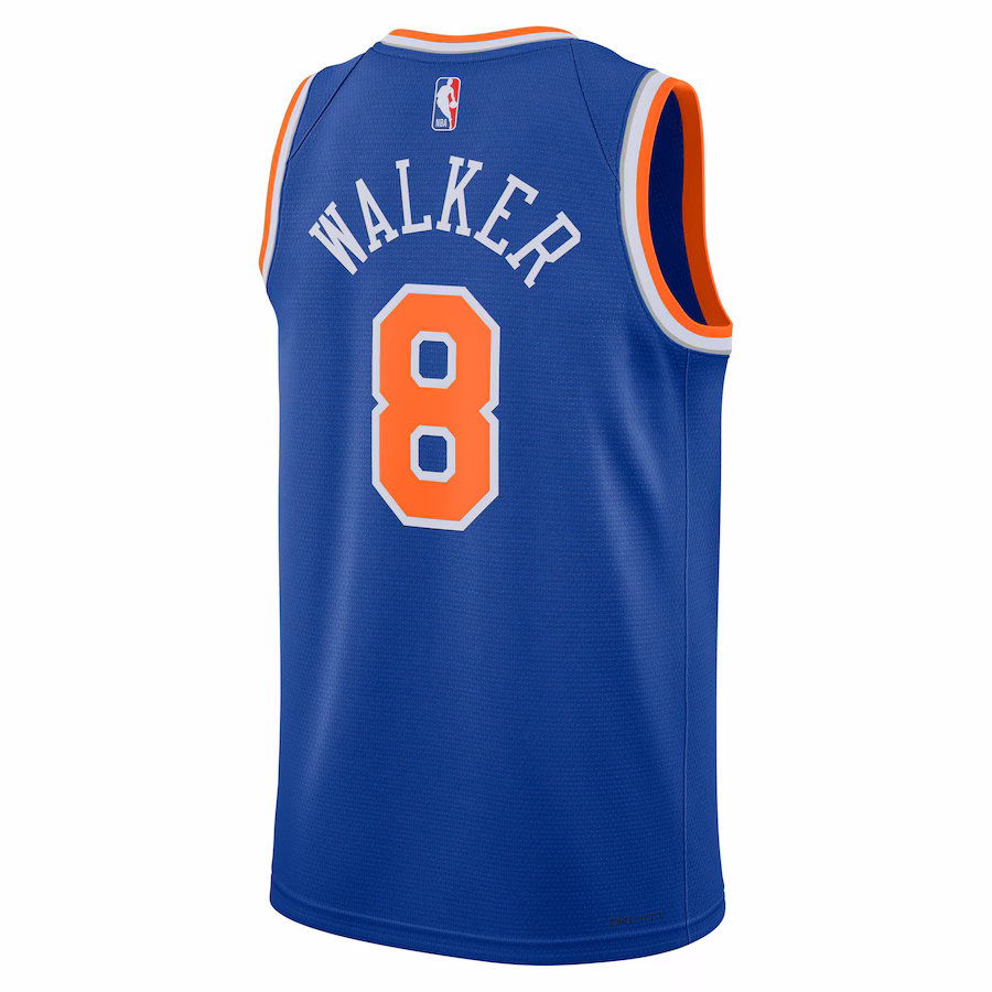 Kemba Walker, maillot Swingman neutre Nike des New York Knicks - Édition icône, Bleu