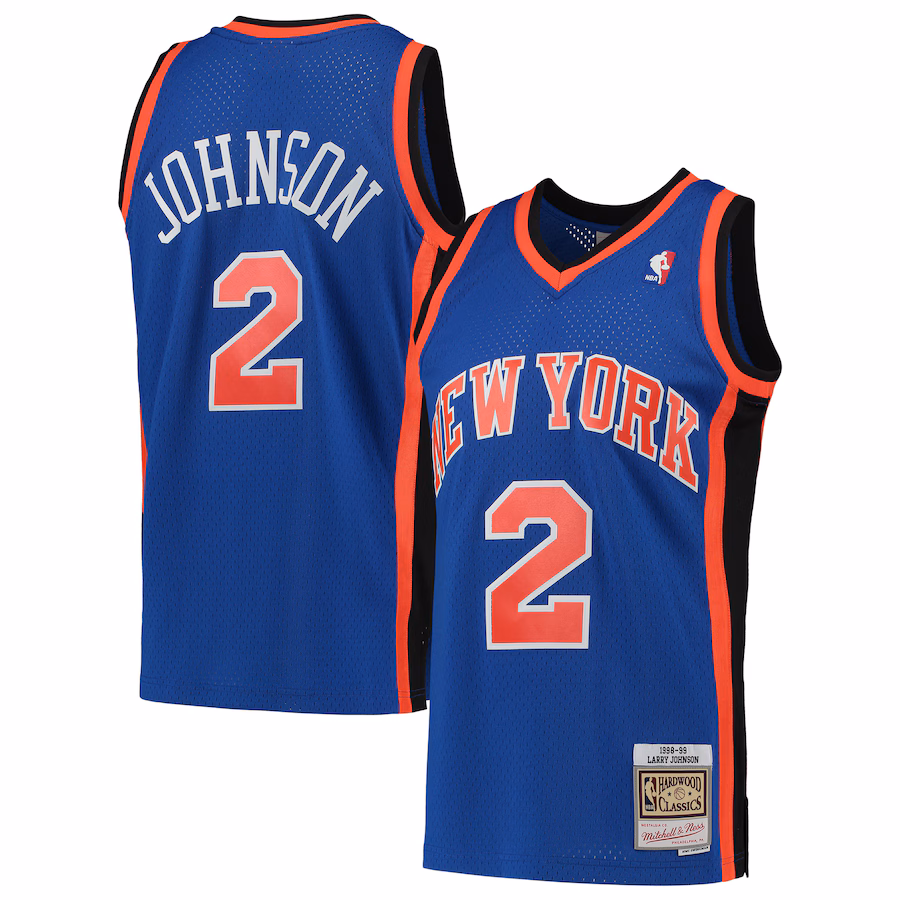 Larry Johnson New York Knicks Mitchell & Ness 1998-99 HWC Retro Jersey