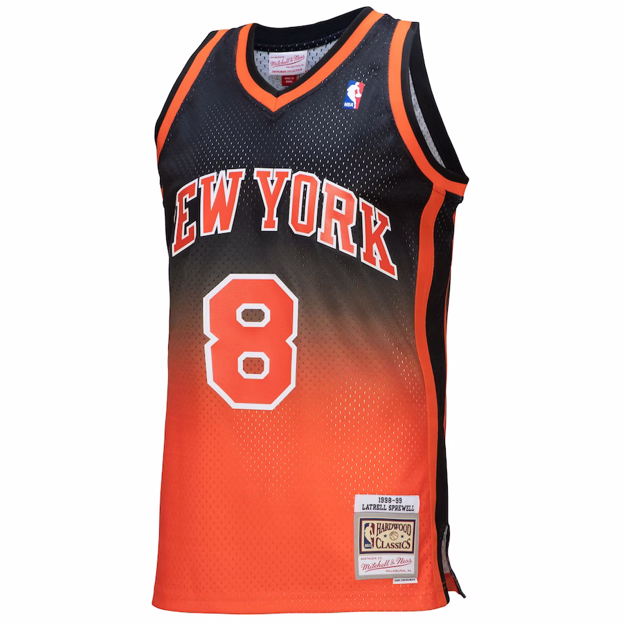 Maillot Swingman Fadeaway Hardwood Classics Mitchell & Ness New York Knicks Latrell Sprewell 1998/99