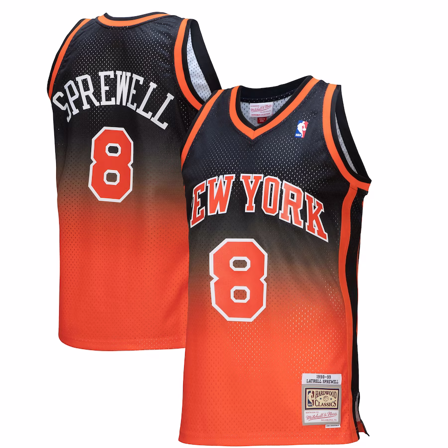 Maglia Swingman Fadeaway Hardwood Classics Mitchell & Ness New York Knicks Latrell Sprewell 1998/99
