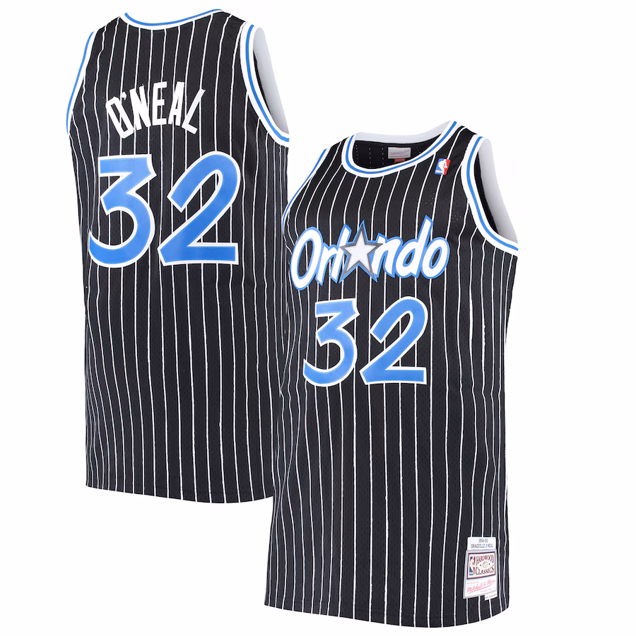 Shaquille O'Neal, Maillot des Hardwood Classics Big & Tall de Mitchell & Ness pour Orlando Magic - Noir