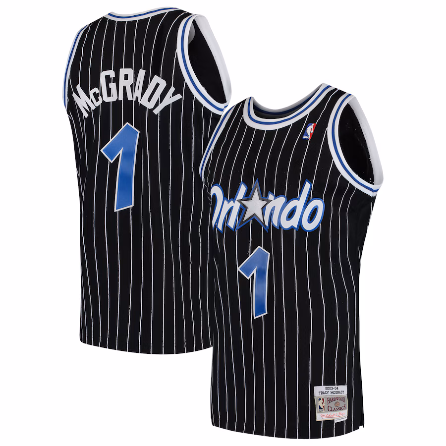 Tracy McGrady, Maillot Swingman des Hardwood Classics de Mitchell & Ness pour Orlando Magic - Noir