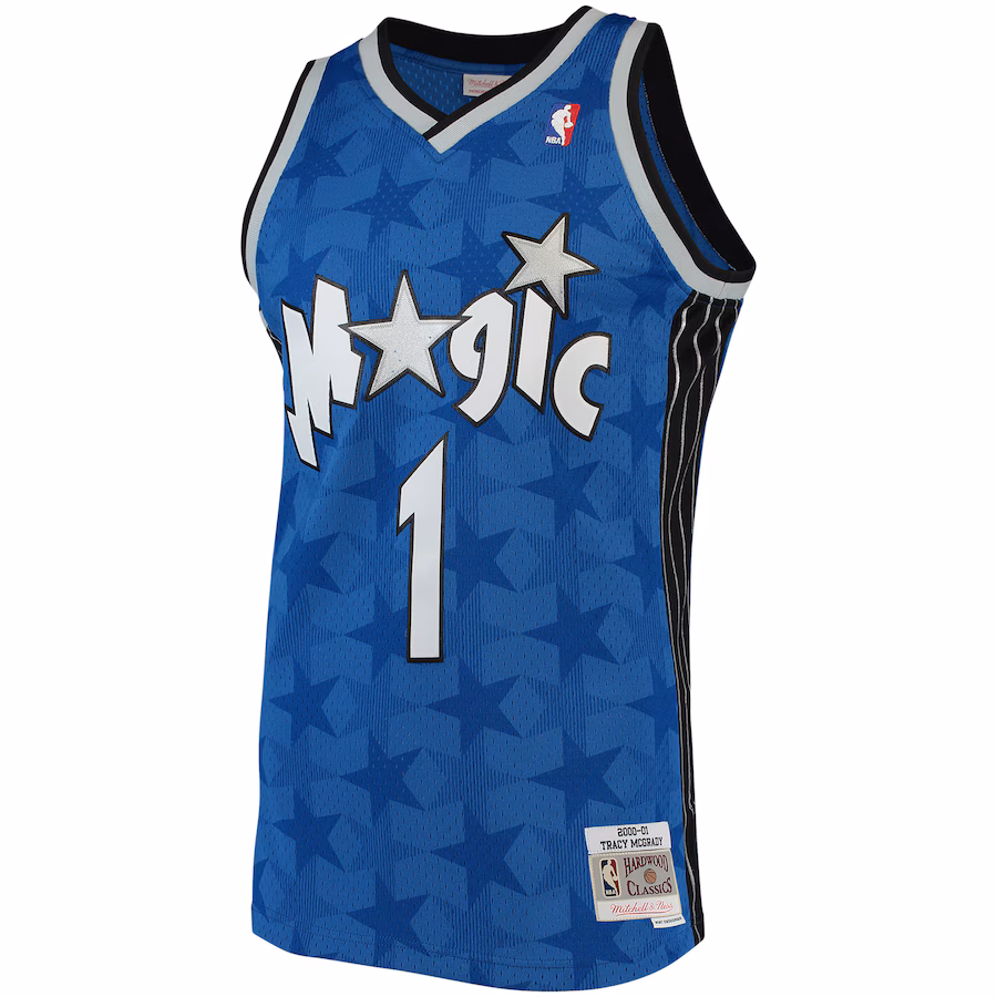 Tracy McGrady, Maillot Swingman des Hardwood Classics de Mitchell & Ness pour Orlando Magic - Bleu