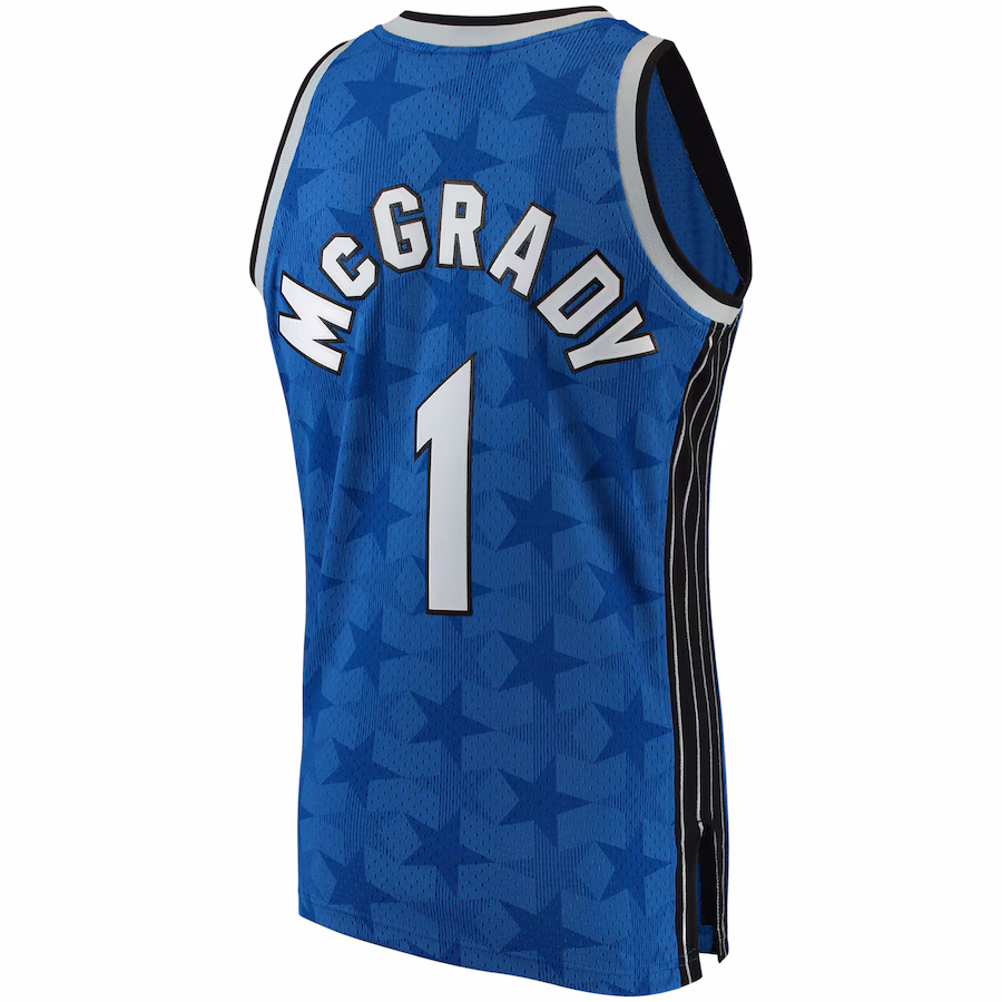 Tracy McGrady, Maillot Swingman des Hardwood Classics de Mitchell & Ness pour Orlando Magic - Bleu