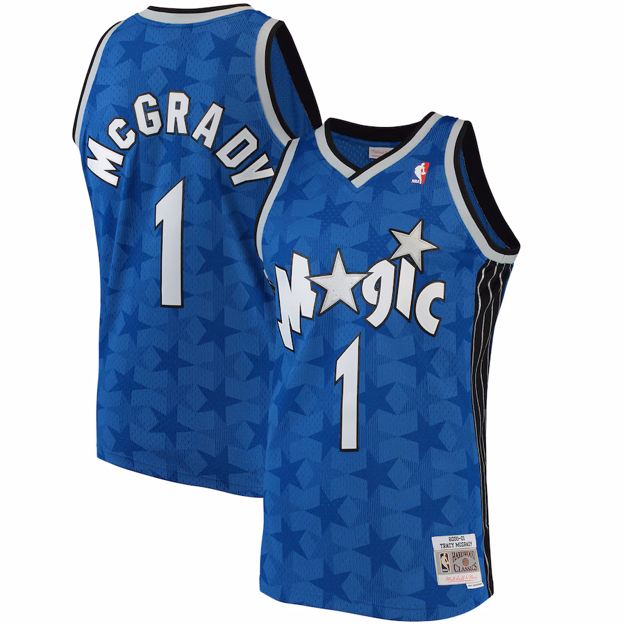 Tracy McGrady, Maillot Swingman des Hardwood Classics de Mitchell & Ness pour Orlando Magic - Bleu