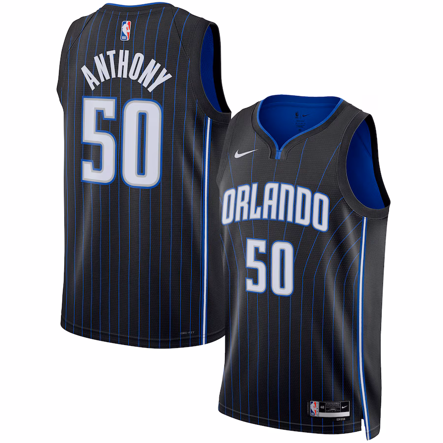 Cole Anthony, Maillot Swingman Unisexe des Orlando Magic - Édition Icône - Noir