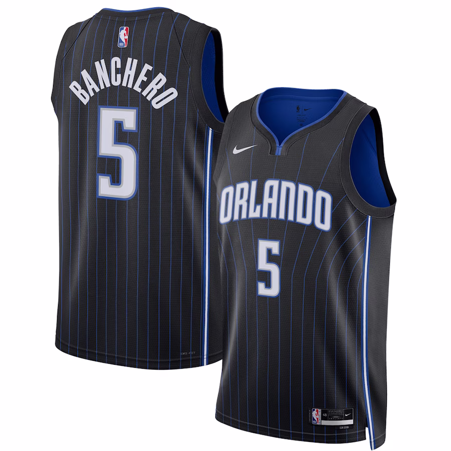 Maglia Paolo Banchero Orlando Magic unisex scelta al primo giro Draft NBA 2022 Swingman