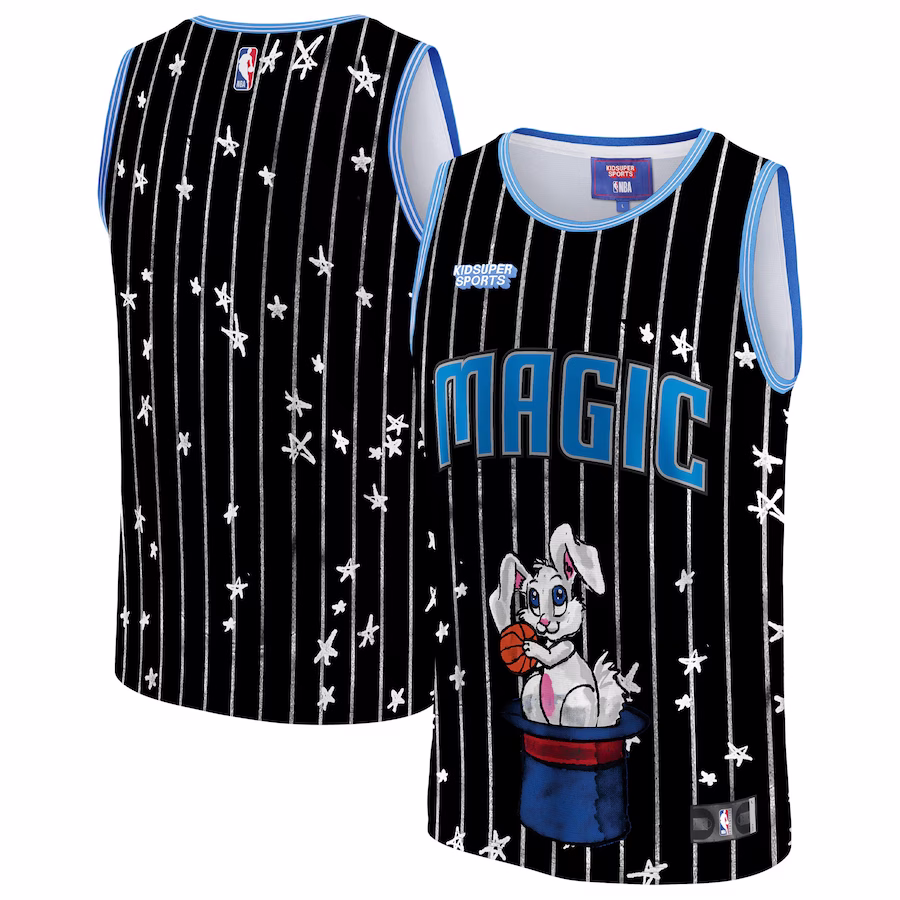 Orlando Magic NBA und KidSuper Studios Unisex Heimat-Trikot - Schwarz