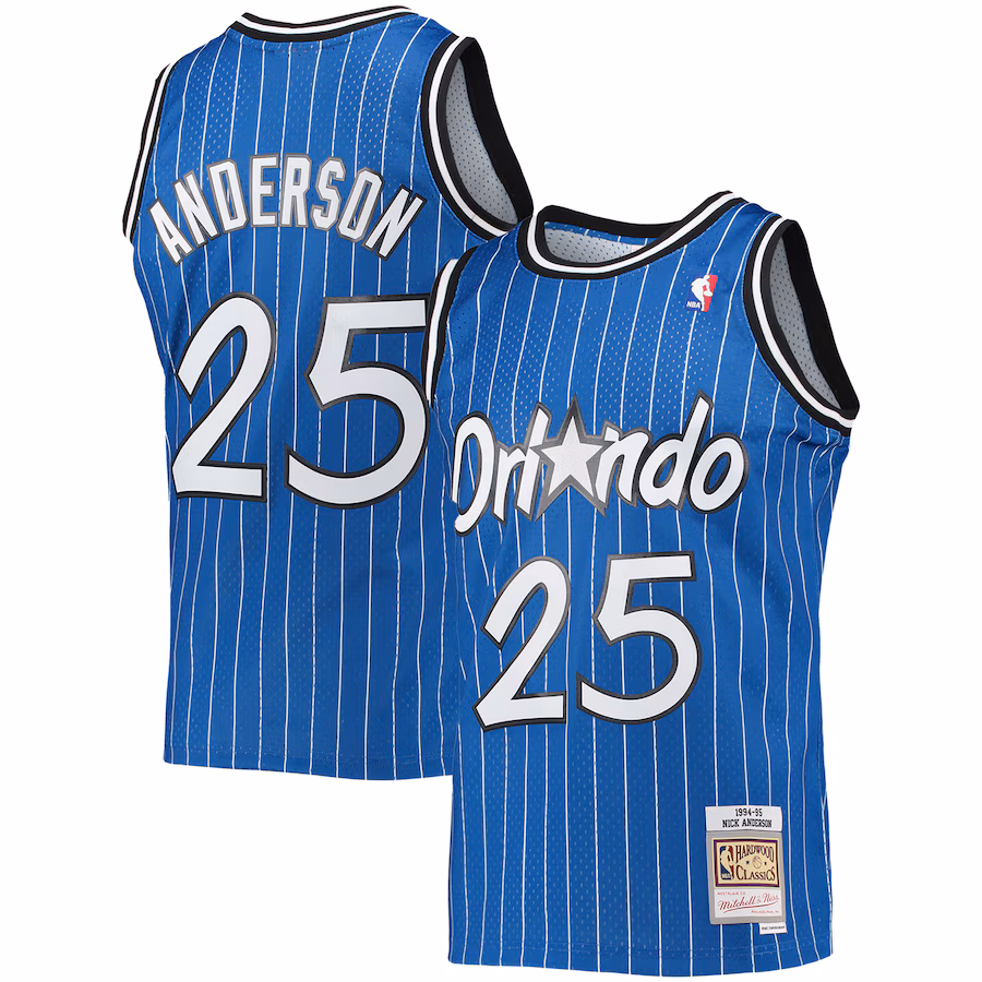 Nick Anderson, Orlando Magic Mitchell & Ness 1994/95 Klassische Edition Swingman-Trikot - Blau