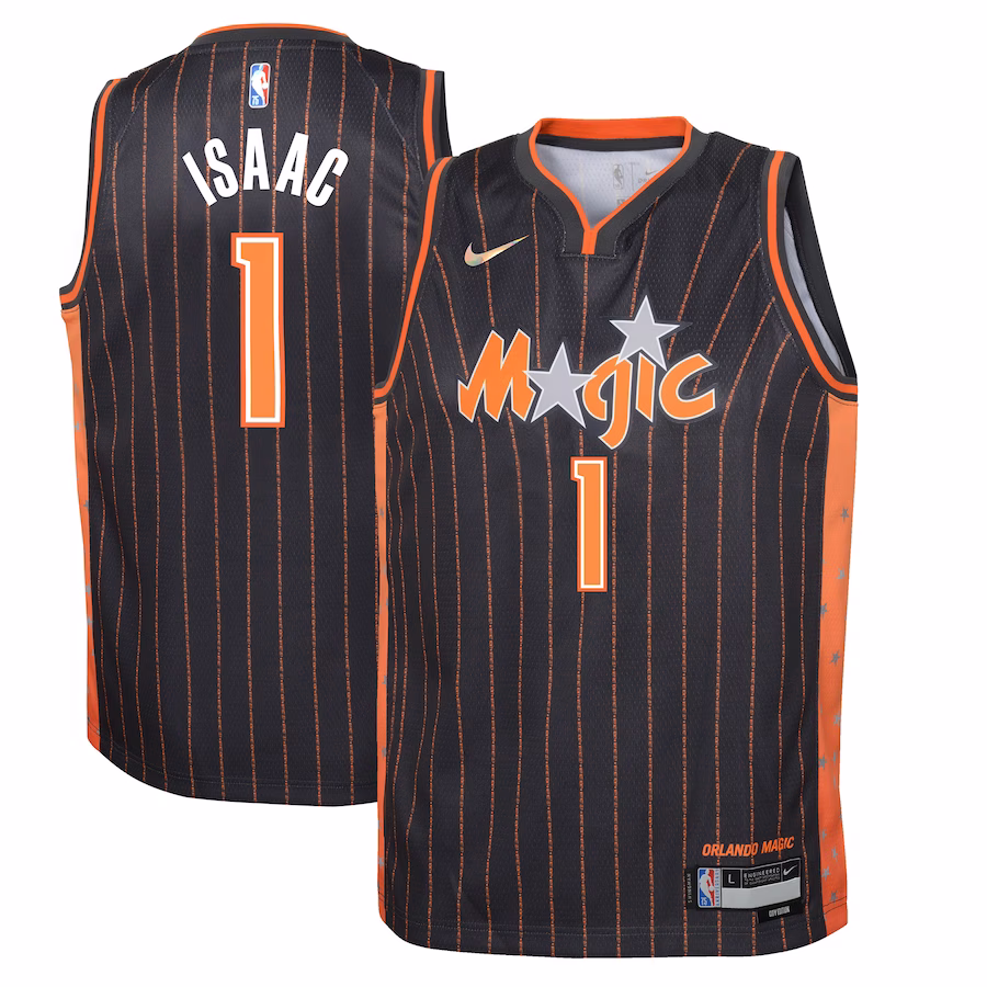 Jonathan Isaac, Orlando Magic Jugend Swingman-Trikot - City-Edition - Dunkelgrau