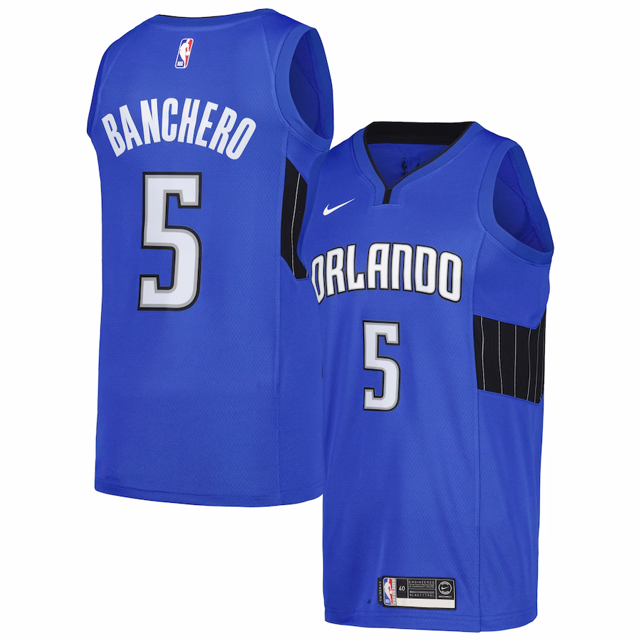 Paolo Banchero, Maillot du joueur Swingman des Orlando Magic - Édition Déclaration - Bleu royal
