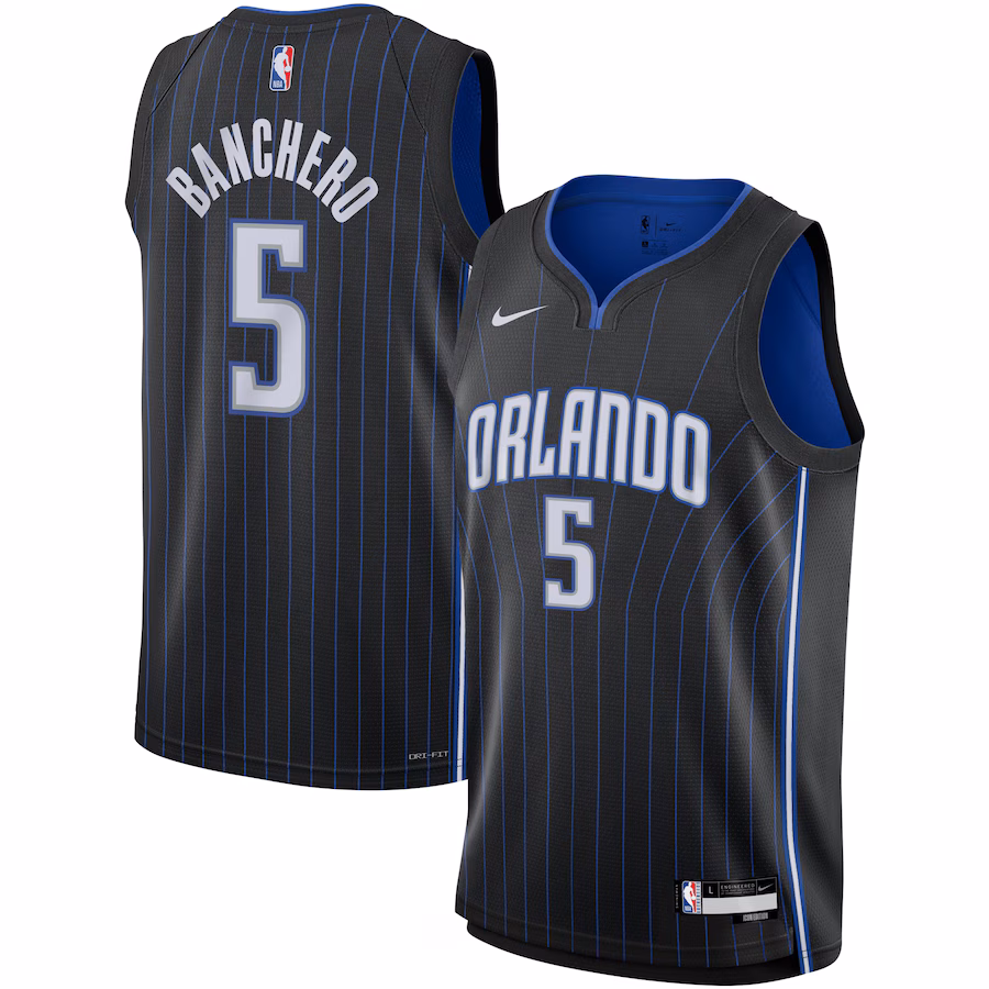 Paolo Banchero, Maillot Swingman pour la jeunesse des Orlando Magic - Édition Icône - Noir