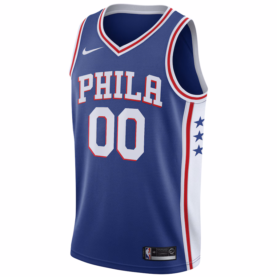 Philadelphia 76ers Maillot personnalisé Swingman 2020/2021 - Édition icône - Bleu royal
