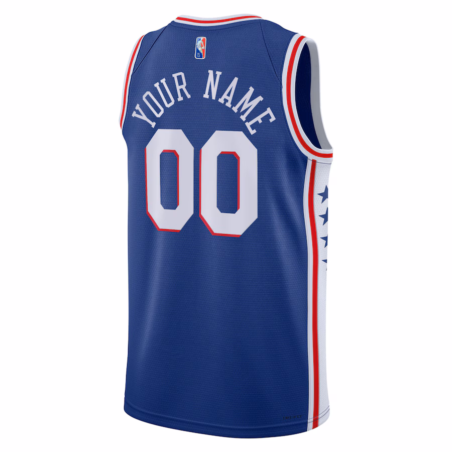 Philadelphia 76ers 2021/2022 Diamond Swingman Angepasstes Jersey - Icon-Edition - Königblau