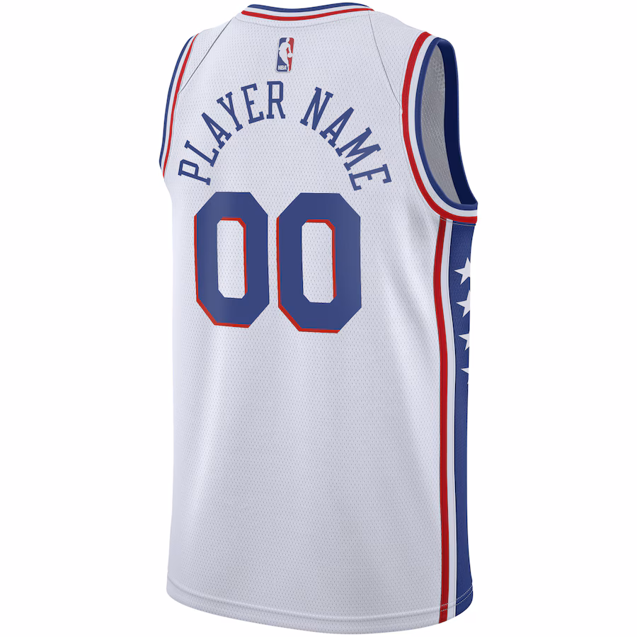Philadelphia 76ers 2020/2021 Swingman Angepasstes Jersey - Association-Edition - Weiß