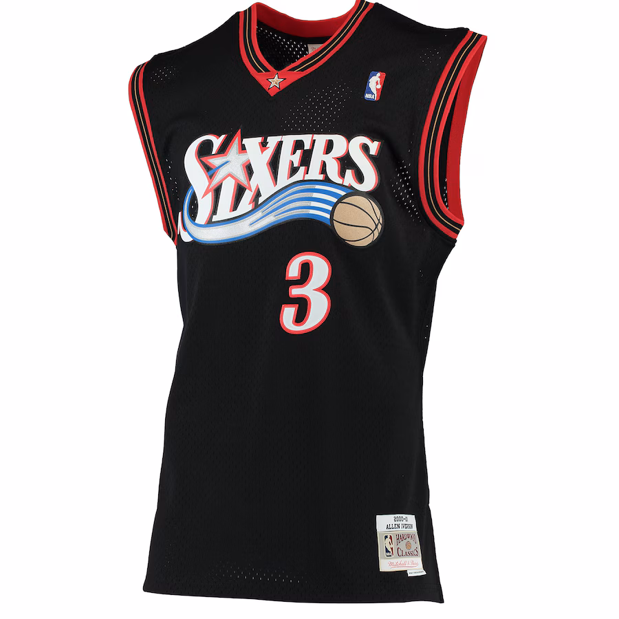 Allen Iverson Philadelphia 76ers Mitchell & Ness 2000/01 Classic Hardwood Swingman Jersey - Black