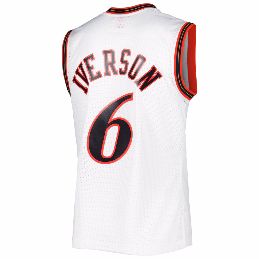Allen Iverson Philadelphia 76ers Mitchell & Ness 2001/2002 Klassische Edition Swingman Jersey - Weiß