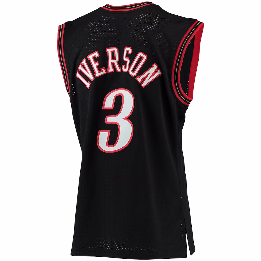 Allen Iverson Philadelphia 76ers Mitchell & Ness 2000/2001 Big & Tall Hardwood Classics Swingman Jersey - Schwarz