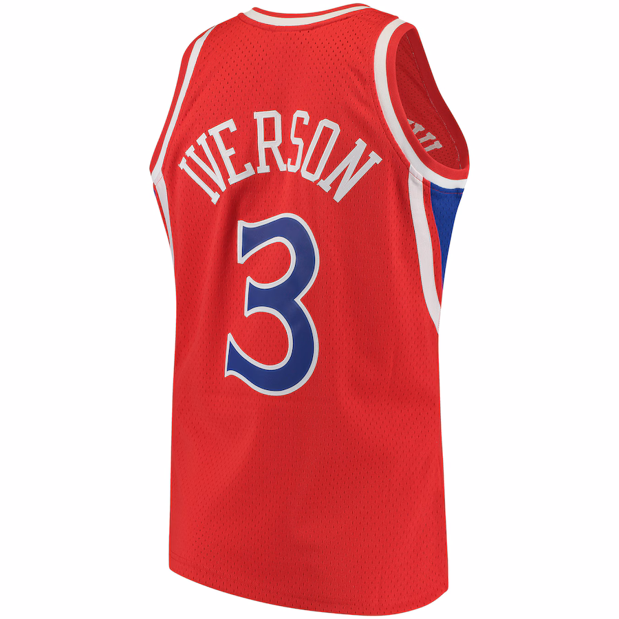 Allen Iverson Philadelphia 76ers Mitchell & Ness 1996/1997 Klassische Edition Swingman Jersey - Rot