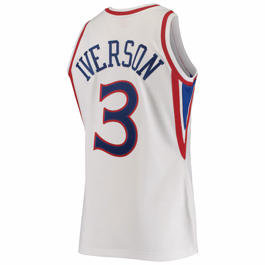 Allen Iverson Philadelphia 76ers Mitchell & Ness 1996/1997 Hardwood Classics Jersey - Weiß