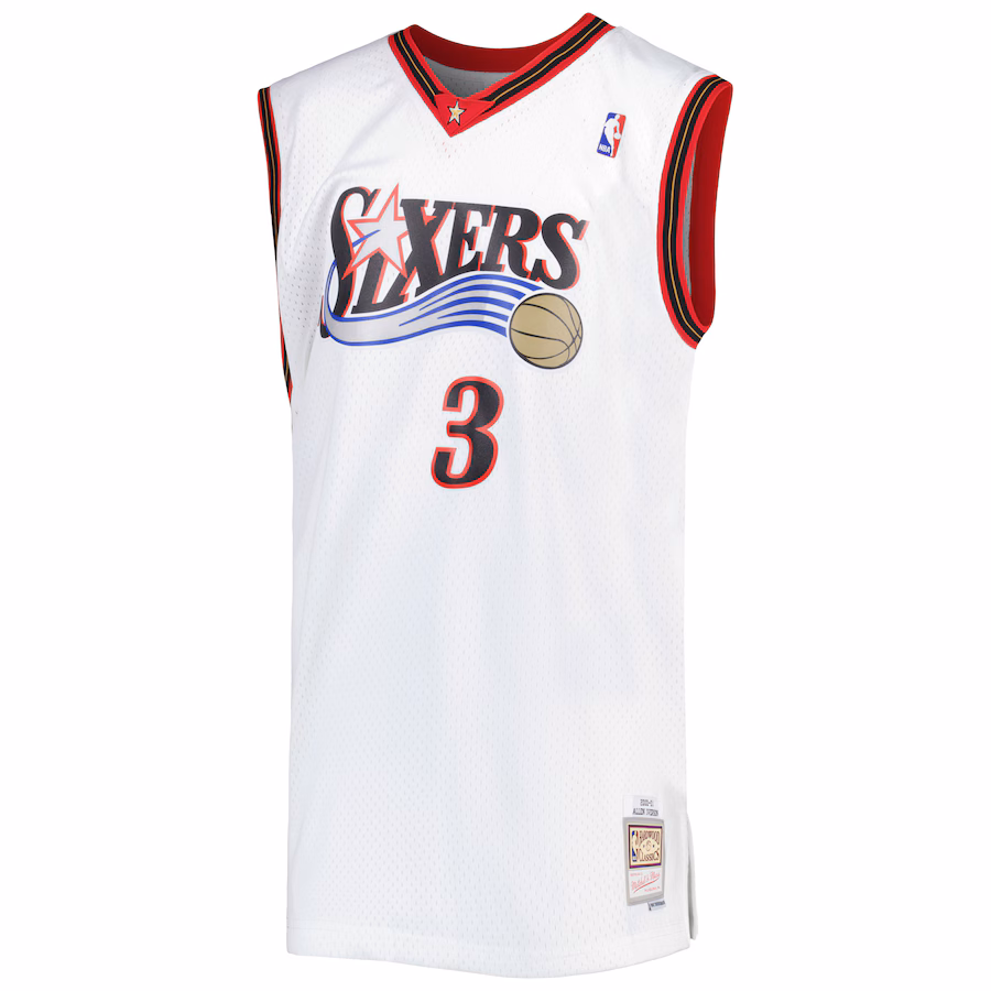 Allen Iverson 76ers Mitchell & Ness Big & Tall 1996-97 HWC Jersey