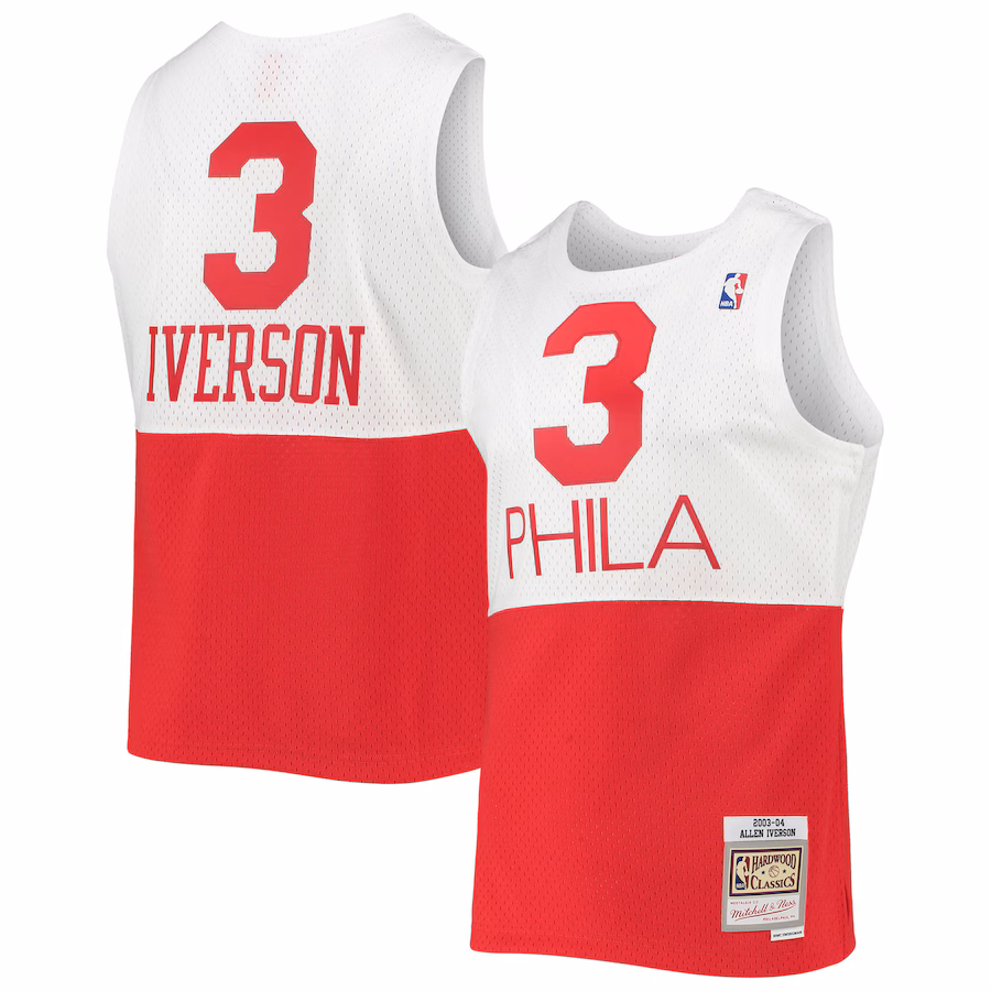 Allen Iverson Philadelphia 76ers Mitchell & Ness 2003/2004 Classic Edition Swingman Jersey - White