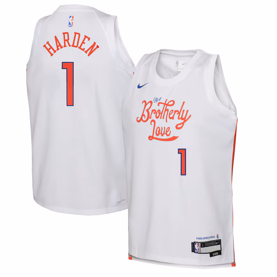 James Harden Philadelphia 76ers Jugend 2022/23 Saison Swingman Jersey - City-Edition - Weiß