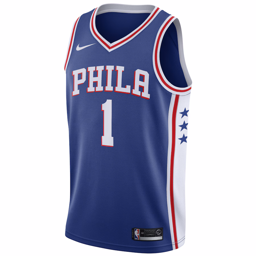 James Harden Philadelphia 76ers Camiseta Swingman - Edición Ícono - Azul Real