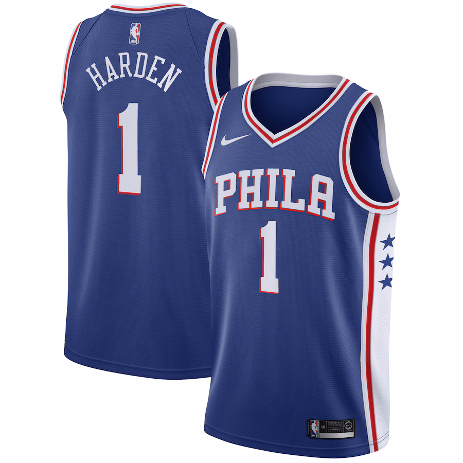 James Harden Philadelphia 76ers Swingman Jersey - Icon Edition - Königblau