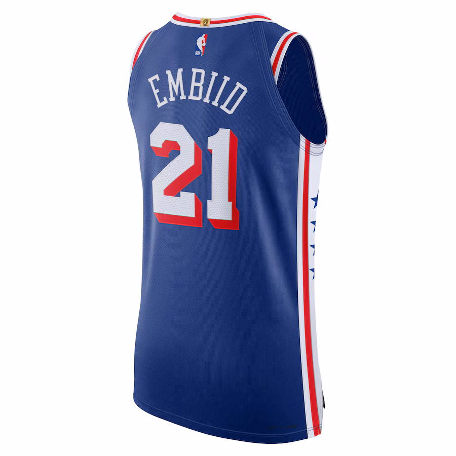 Joel Embiid Philadelphia 76ers Maillot de Joueur - Édition Icône - Bleu Royal